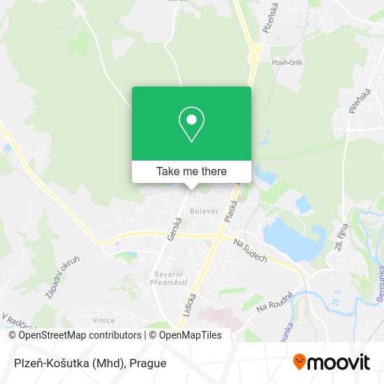 Plzeň-Košutka (Mhd) map