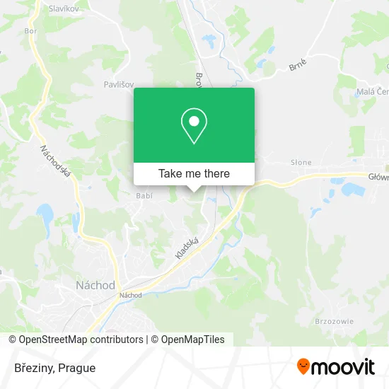 Карта Březiny