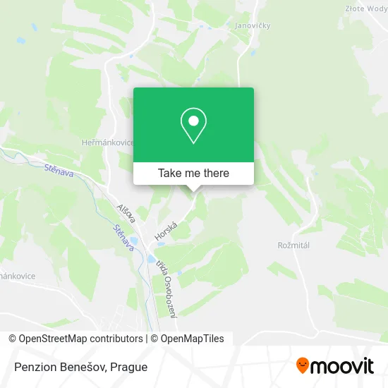 Карта Penzion Benešov