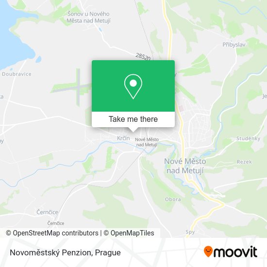Novoměstský Penzion map