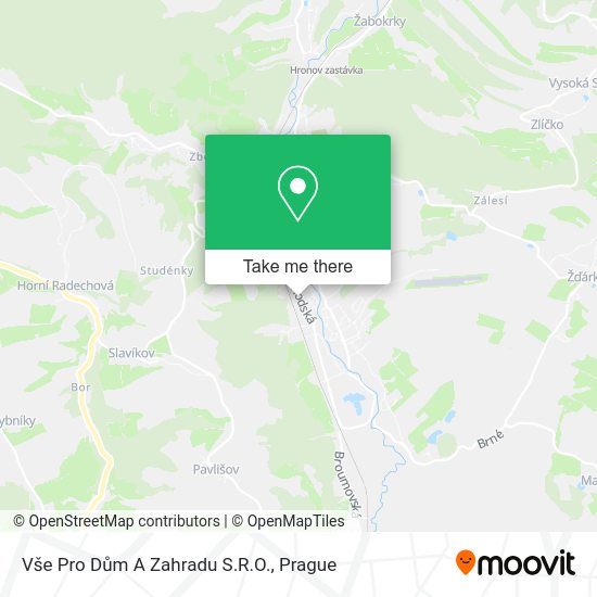 Карта Vše Pro Dům A Zahradu S.R.O.