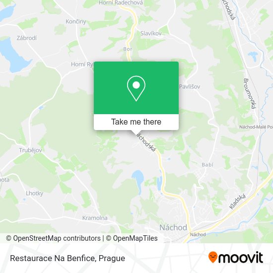 Restaurace Na Benfice map