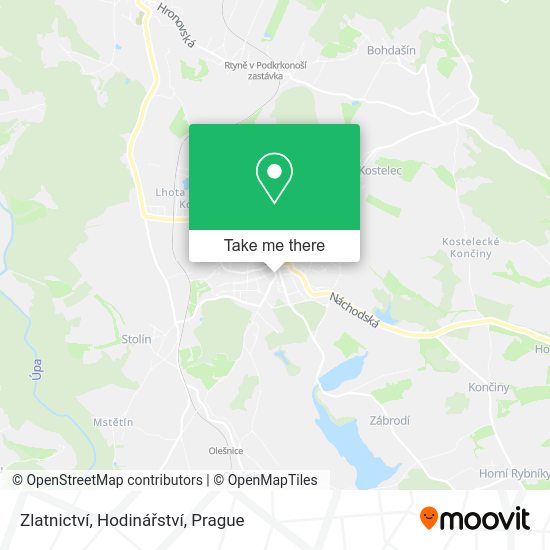 Zlatnictví, Hodinářství map