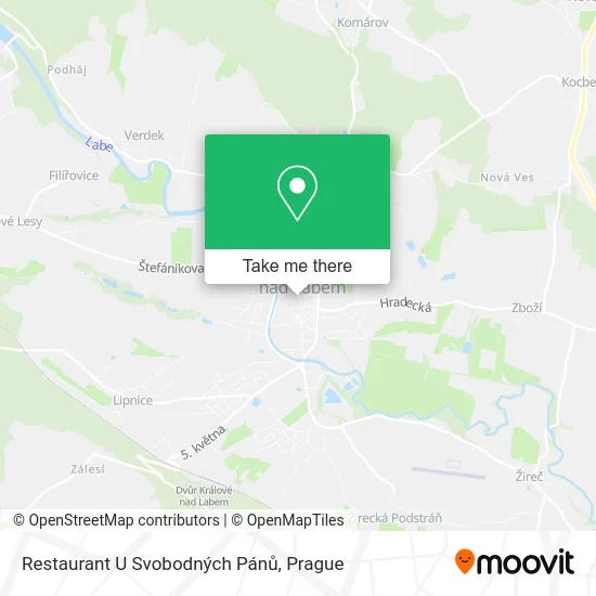 Карта Restaurant U Svobodných Pánů