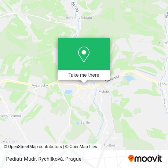 Карта Pediatr Mudr. Rychlíková