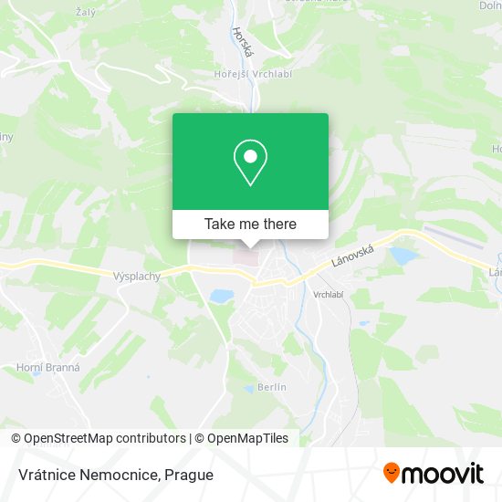 Карта Vrátnice Nemocnice