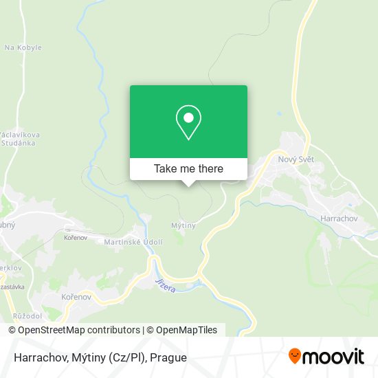 Harrachov, Mýtiny (Cz/Pl) map