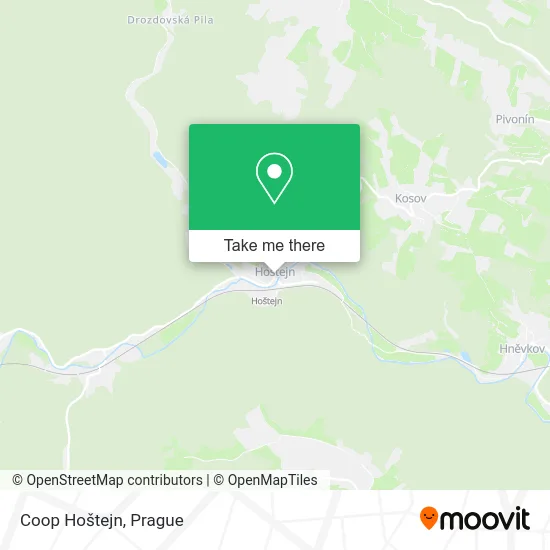 Карта Coop Hoštejn