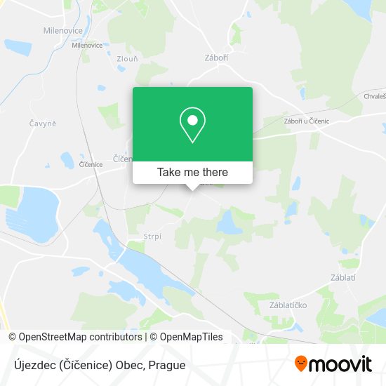 Újezdec (Číčenice) Obec map