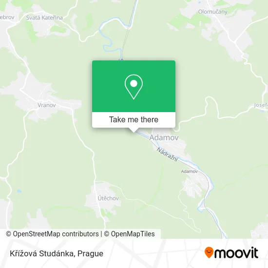 Křížová Studánka map