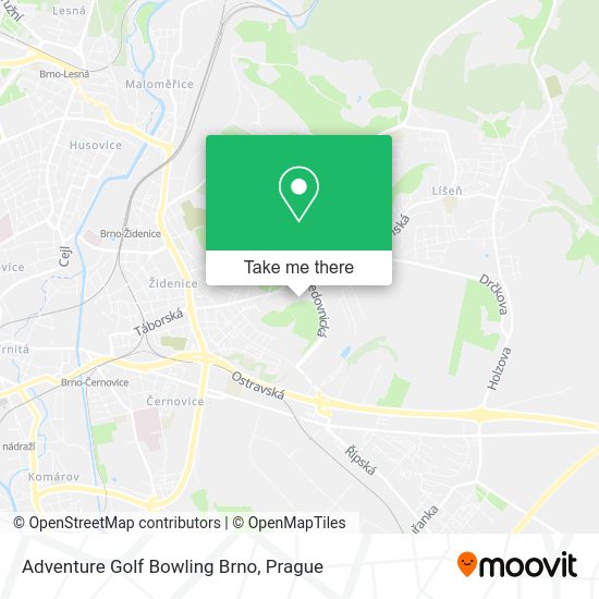 Adventure Golf Bowling Brno map