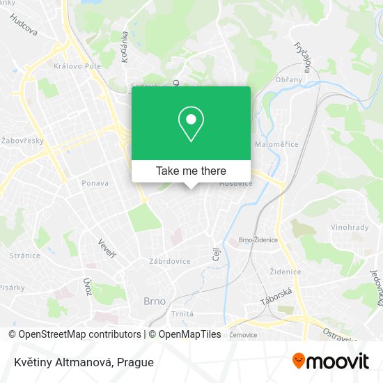 Květiny Altmanová map