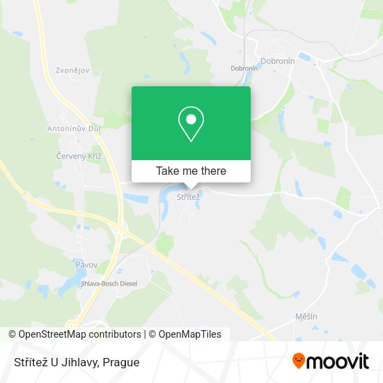 Střítež U Jihlavy map