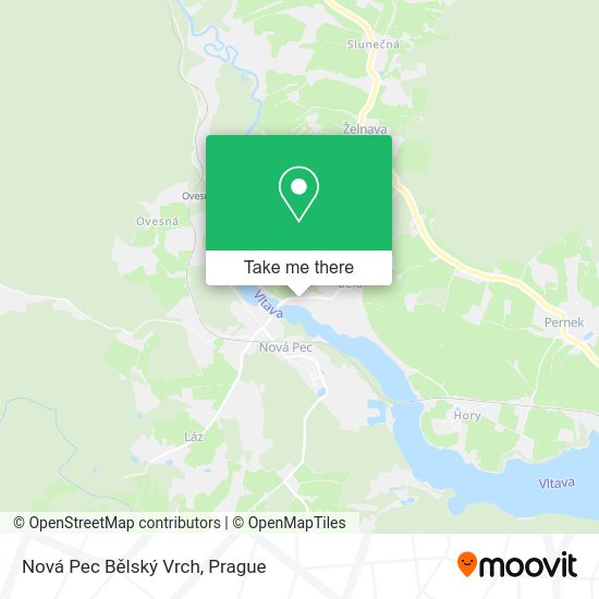 Nová Pec Bělský Vrch map