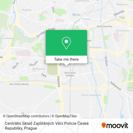 Centrální Sklad Zajištěných Věcí Policie České Republiky map