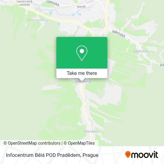 Infocentrum Bělá POD Pradědem map