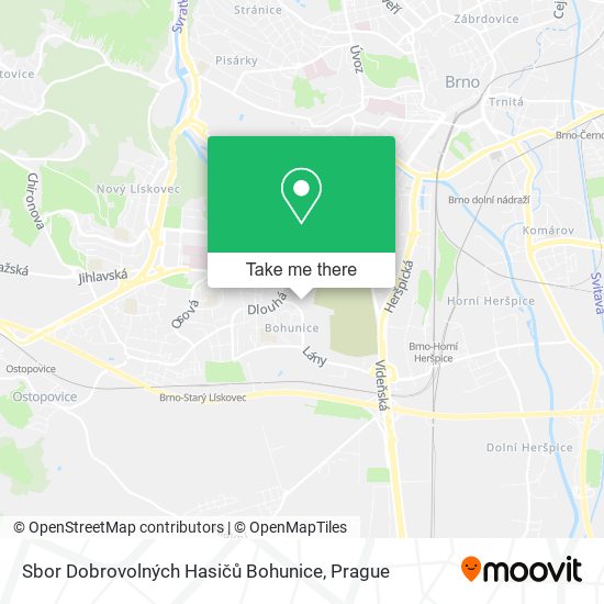 Sbor Dobrovolných Hasičů Bohunice map