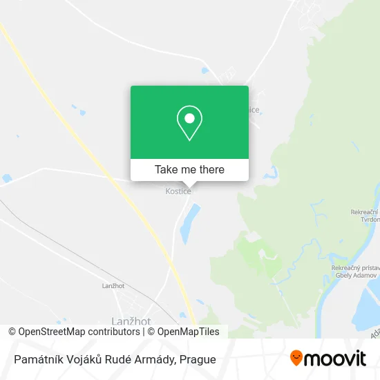 Карта Památník Vojáků Rudé Armády