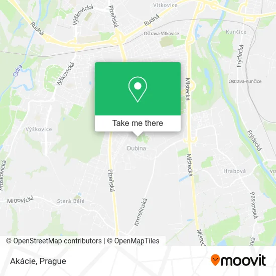 Карта Akácie