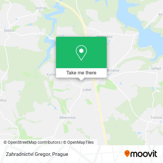 Zahradnictví Gregor map