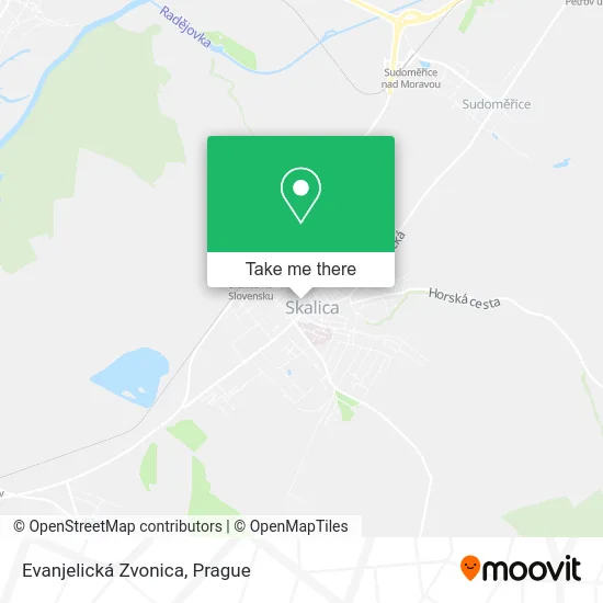 Карта Evanjelická Zvonica