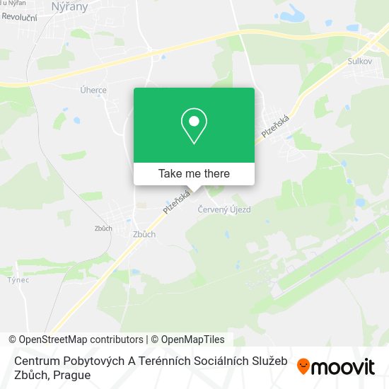 Centrum Pobytových A Terénních Sociálních Služeb Zbůch map