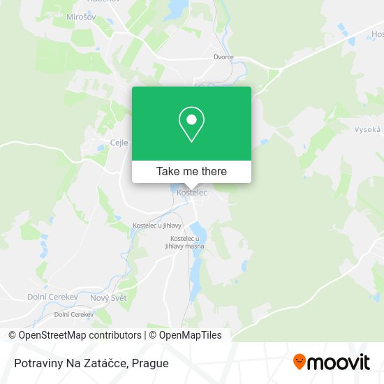 Карта Potraviny Na Zatáčce