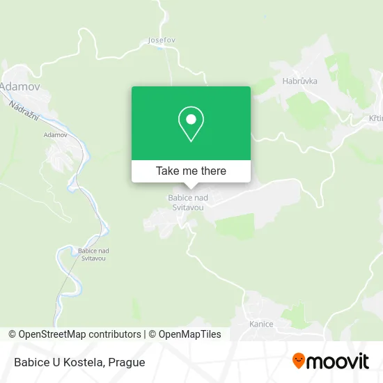 Карта Babice U Kostela