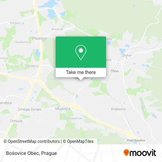 Карта Bošovice Obec
