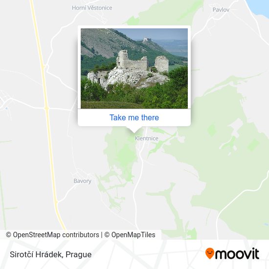 Sirotčí Hrádek map