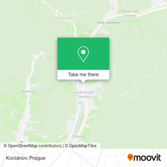 Карта Kociánov