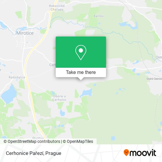 Cerhonice Pařezí map