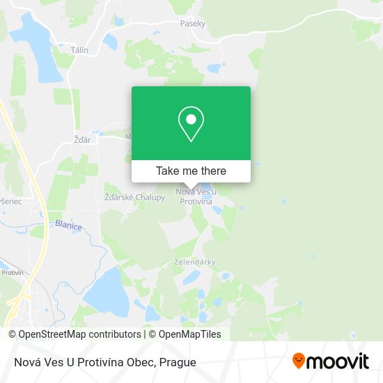 Карта Nová Ves U Protivína Obec