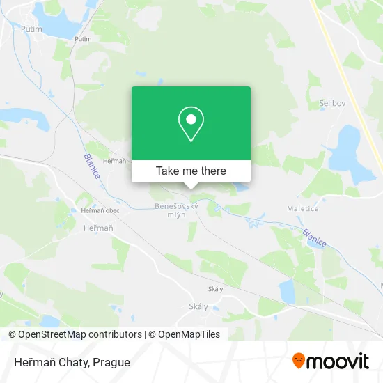 Карта Heřmaň Chaty