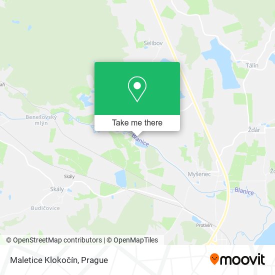 Maletice Klokočín map