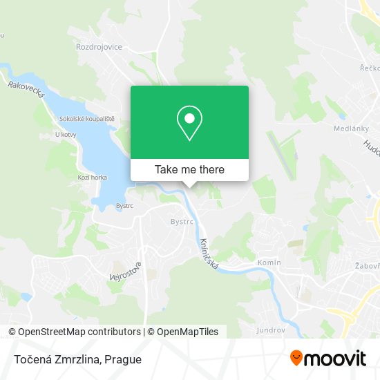 Točená Zmrzlina map