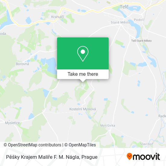Pěšky Krajem Malíře F. M. Nágla map