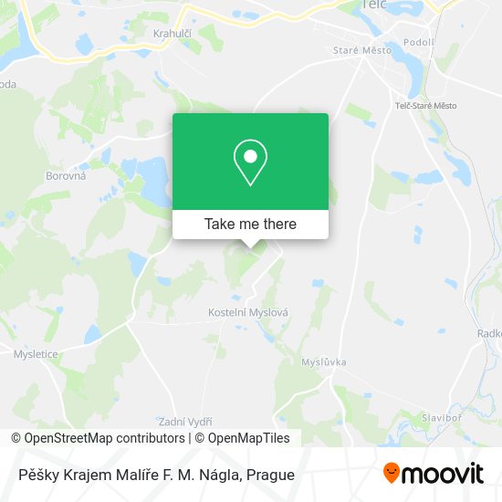 Pěšky Krajem Malíře F. M. Nágla map