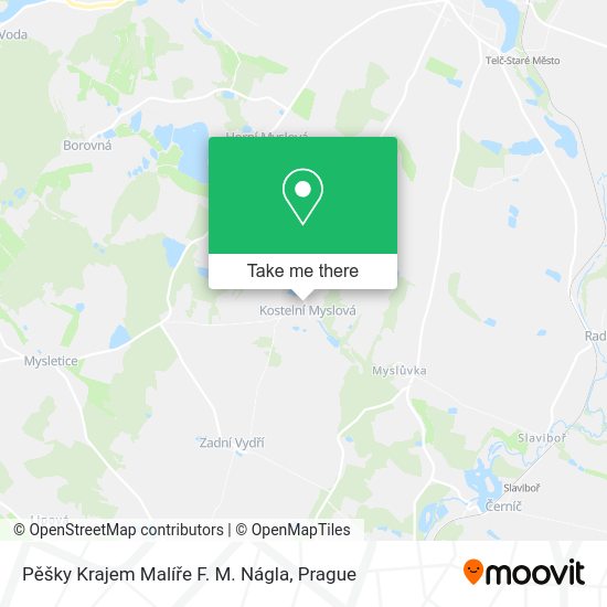 Pěšky Krajem Malíře F. M. Nágla map