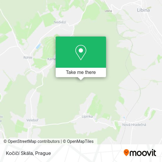 Kočičí Skála map