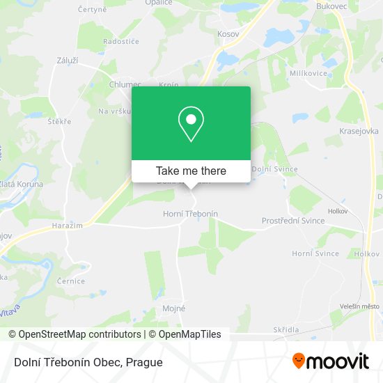 Dolní Třebonín Obec map