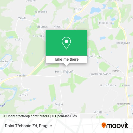 Dolní Třebonín Zd map