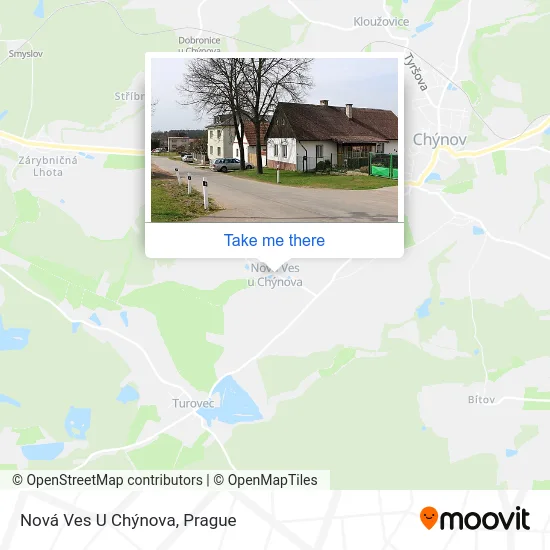 Карта Nová Ves U Chýnova