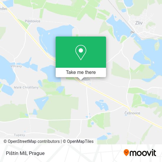 Pištín Mš map