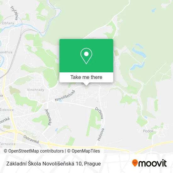 Карта Základní Škola Novolíšeňská 10