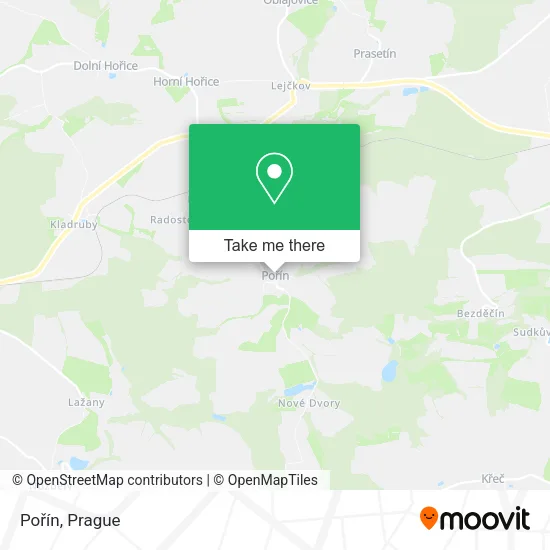 Карта Pořín