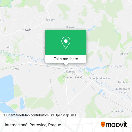 Карта Internacionál Petrovice