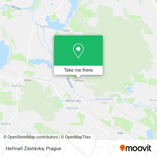 Heřmaň Zastávka map