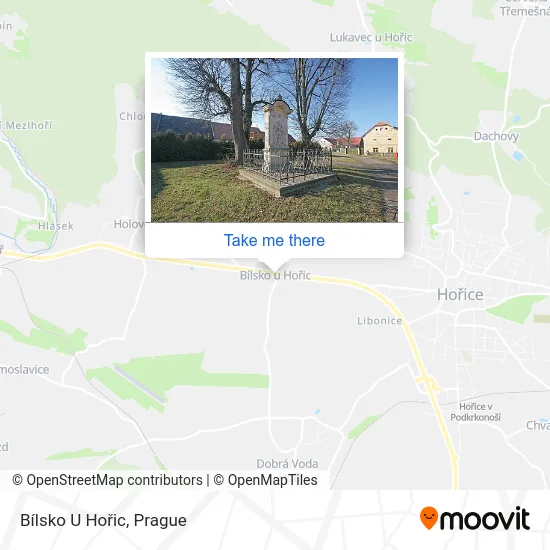 Карта Bílsko U Hořic