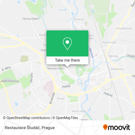 Restaurace Študáč map
